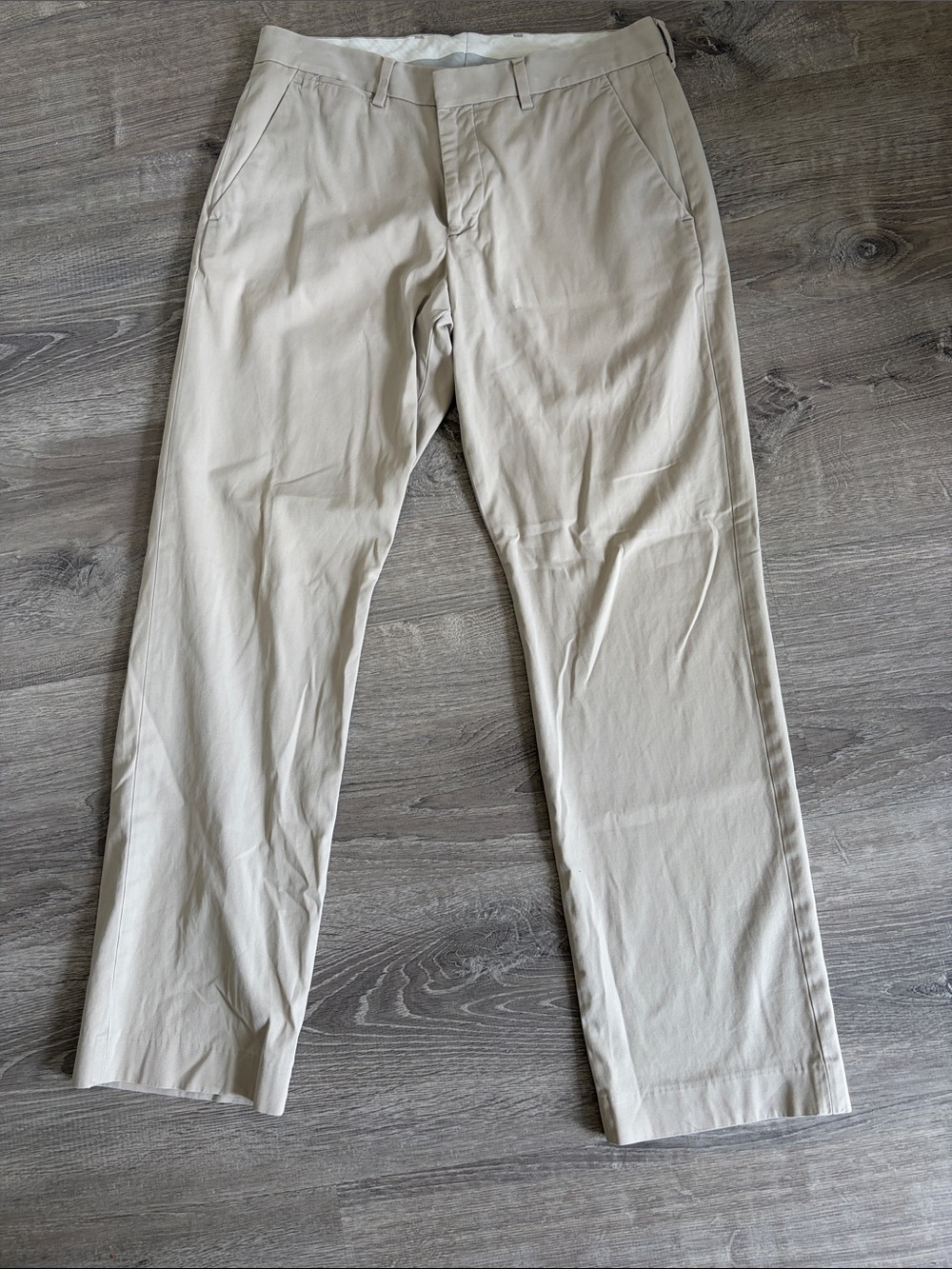 Express Men's Beige Straight-Leg Work Pants